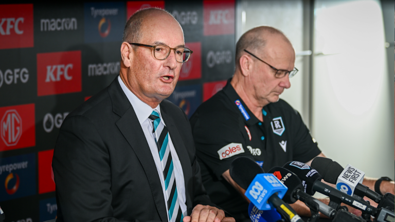 David Koch, presidente de Port Adelaide, busca ser presidente de AFL