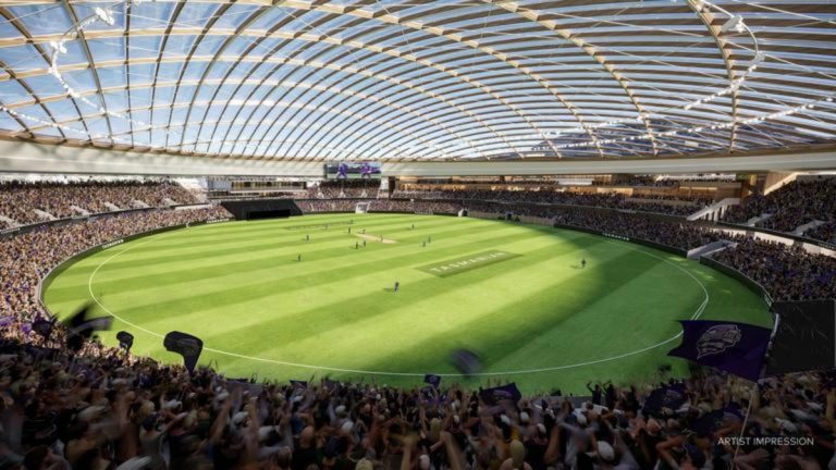 Noticias AFL 2025: Disputa por diseño de techo del estadio Hobart con Cricket Australia