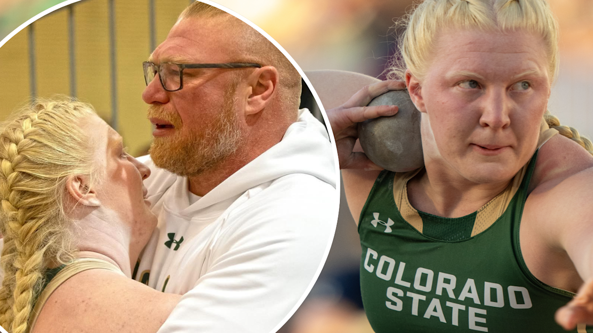 Mya Lesnar, hija de Brock Lesnar de WWE y UFC, lidera lanzamiento de peso en NCAA
